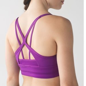 Lululemon Tender Violet Free Flow Sport Bra Size 4